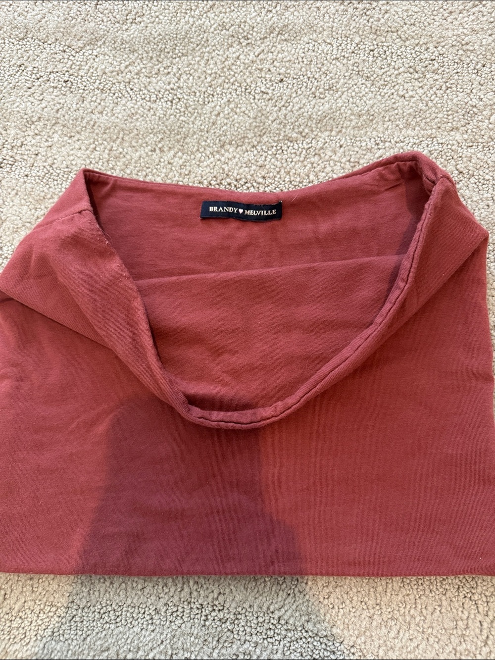 Brandy Melville Strapless Tube Top in Burgundy